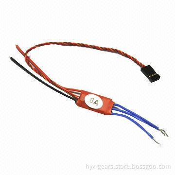6A 2s Li-polymer Programmable Brushless Speed Controller/ESC, Measures 24 x 12 x 6mm